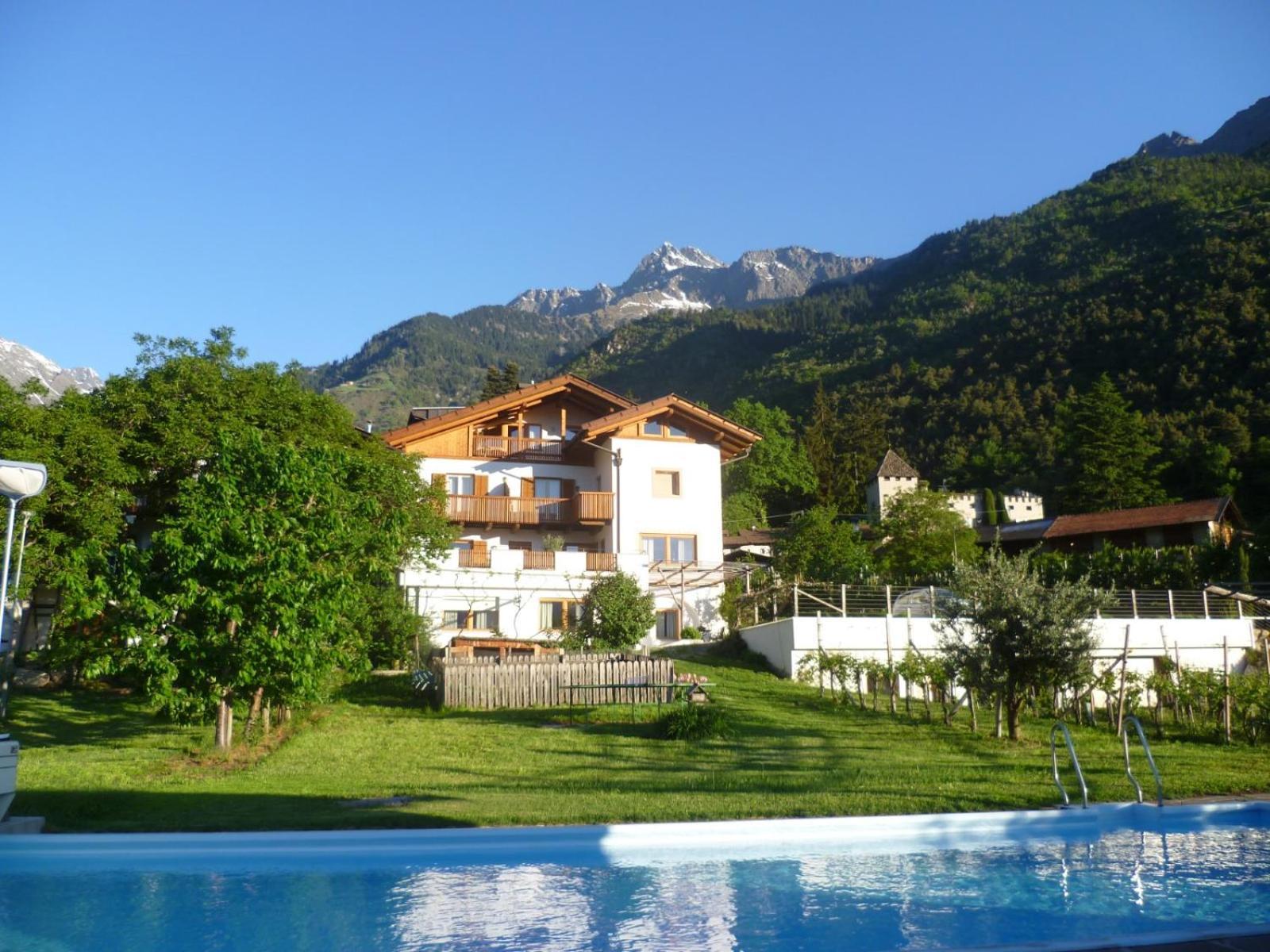 Froehlichhof Wohnung Apfelbluete Lagundo Exterior foto